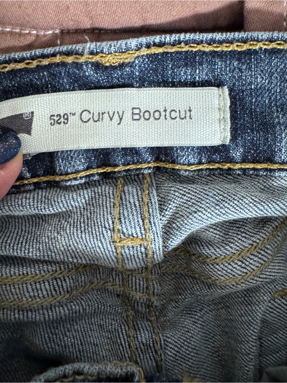 Levi's 525 Curvy Bootcut Light Wash Blue Jeans